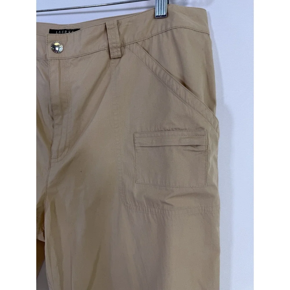 Lauren Ralph Lauren Utility Cargo Capri Pants Womens Size‎ 16 NWOT Tan